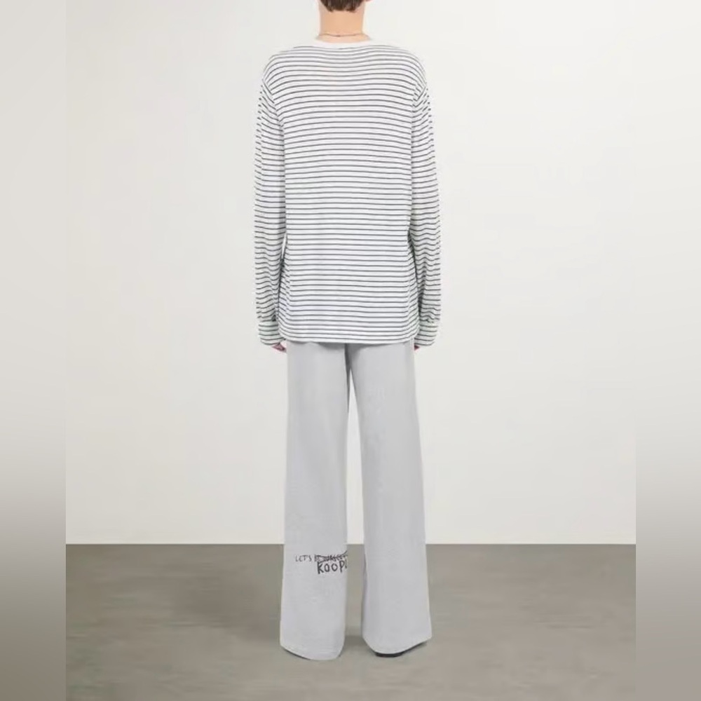 The Kooples Wool Cashmere Crest Striped Crewneck Sweater NWT Medium - Picture 9 of 9